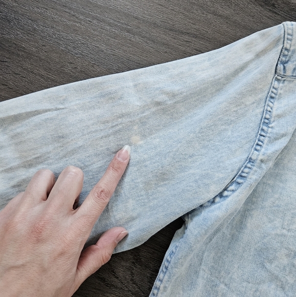 Frank & Eileen Acid Washed Luke Button Down Top Shirt Size X-Small - Picture 7 of 15